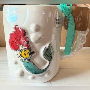 Disney Princess Ariel Mermaid Mug - Cream and Teal
